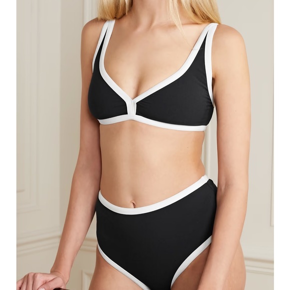 LISA MARIE FERNANDEZ BLACK & WHITE BIKINI - Picture 2 of 3